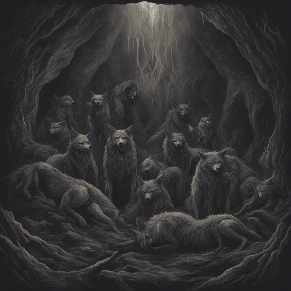 Wolf Cave metal dark style album cover art