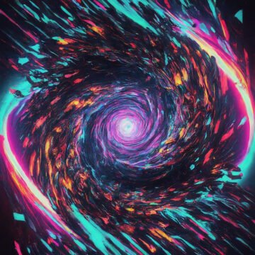 Colorful abstract cosmic vortex spiral