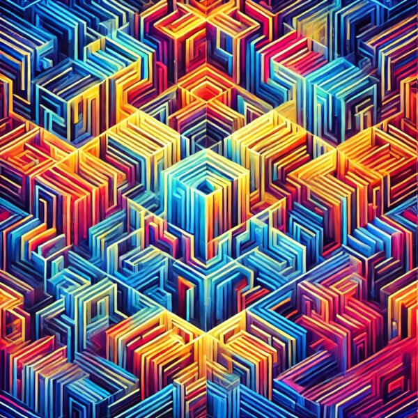 Colorful geometric abstract pattern